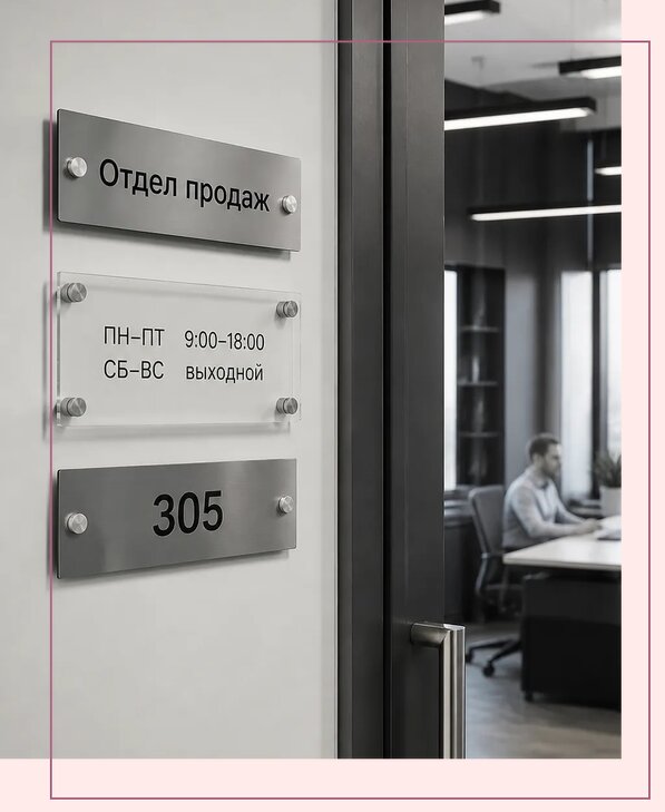 Офисные таблички на дверь в Стерлитамаке по цене от 5047 р. | Аванза-Стм